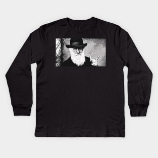 Horns Up Darwin Kids Long Sleeve T-Shirt